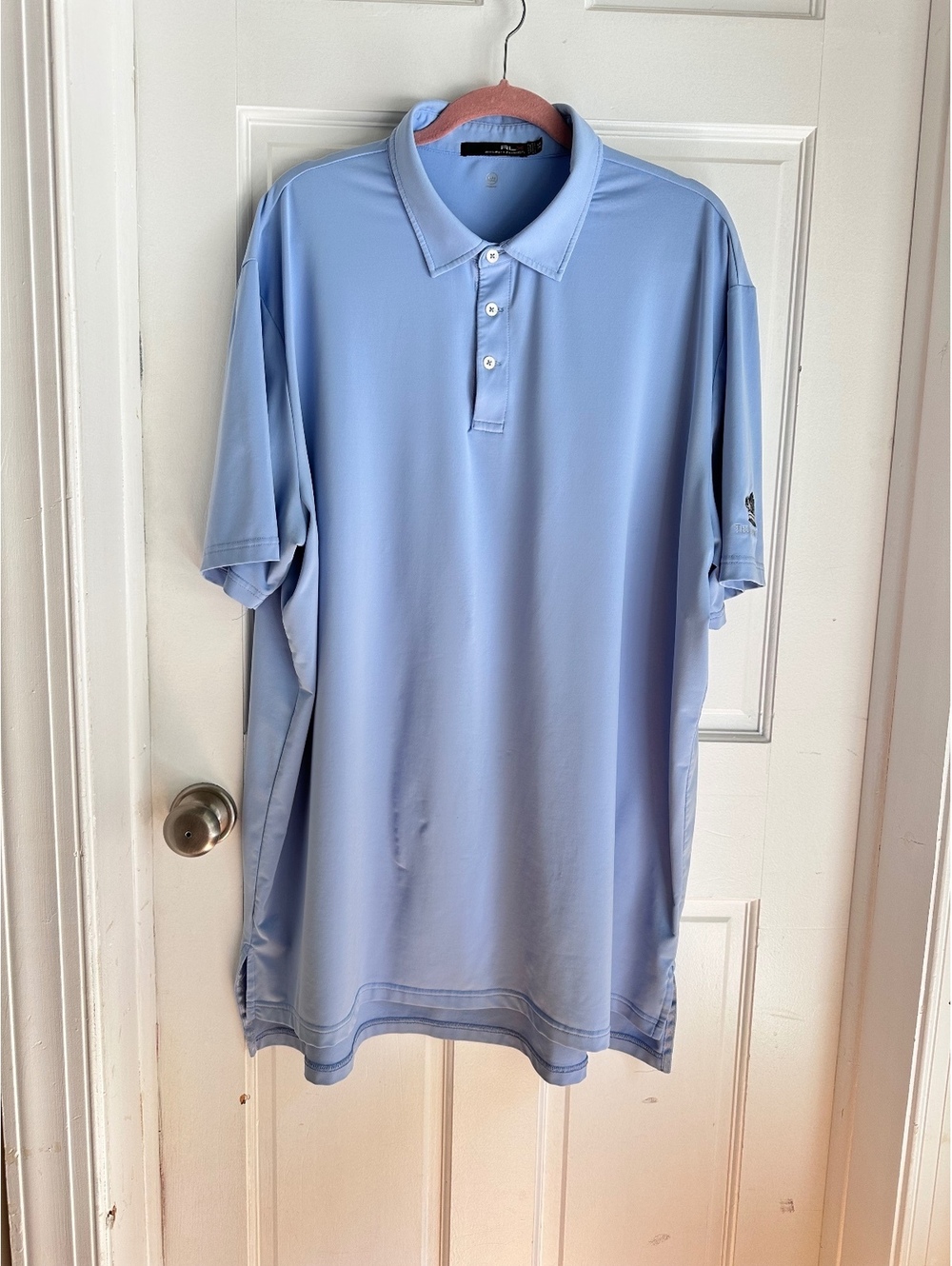 Light blue RLX Ralph Lauren Performance Golf Polo Shirt Size XXL
